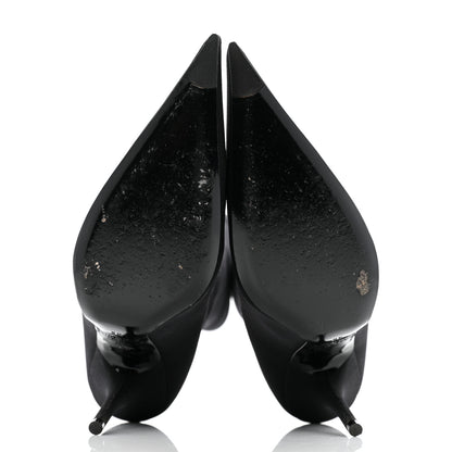 Balenciaga Jersey Crepe Extreme Pointed Toe Knife Booties 38 Black 5 of 9