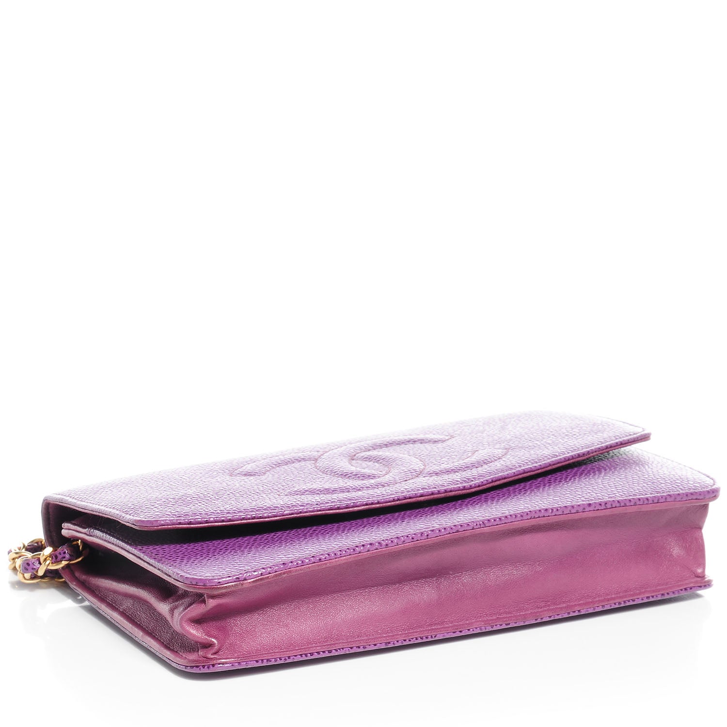 Chanel Caviar Timeless Wallet on Chain WOC Purple 4 of 8