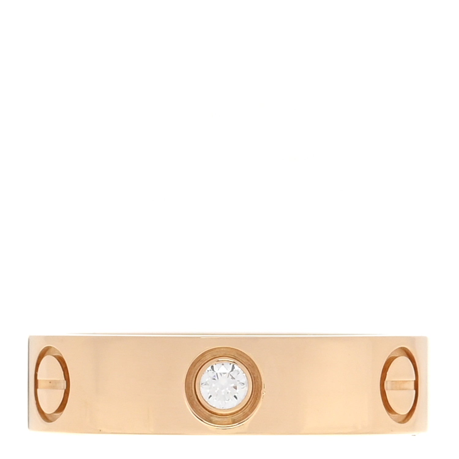 Cartier 18K Yellow Gold 3 Diamond 5.5mm LOVE Ring 58 8.5 1 of 5