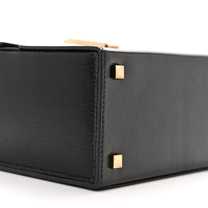 Hermes Chevre Chamkila Cinhetic Boxy Top Handle Bag Black 9 of 15