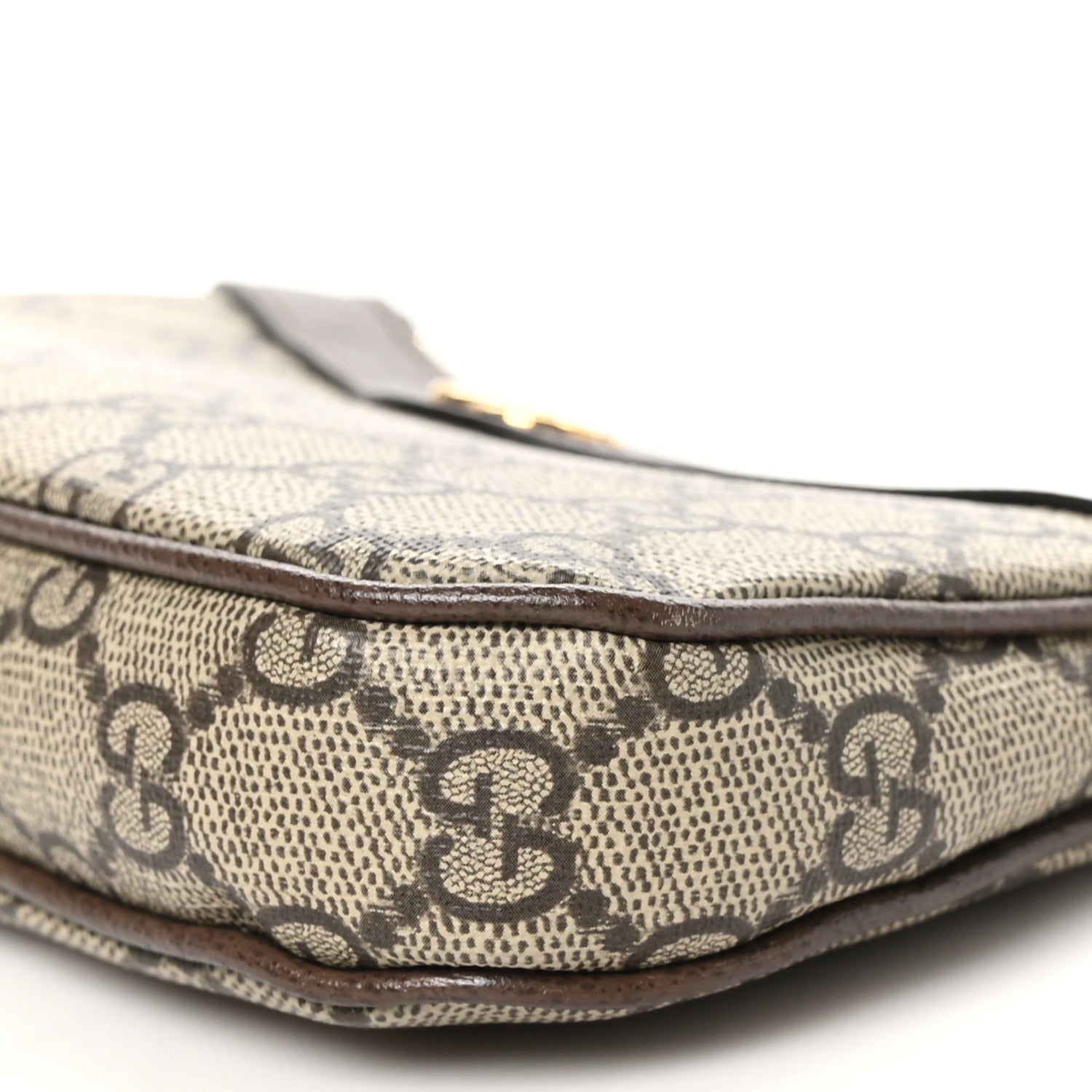 Gucci GG Supreme Monogram Textured Dollar Calfskin Mini Ophidia Chain Bag Beige Ebony 9 of 10