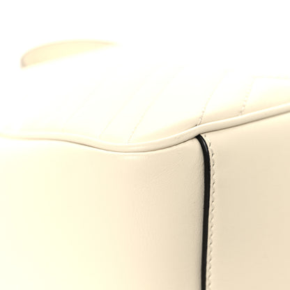 Gucci Calfskin Matelasse Small GG Marmont Top Handle Shoulder Bag White 11 of 14