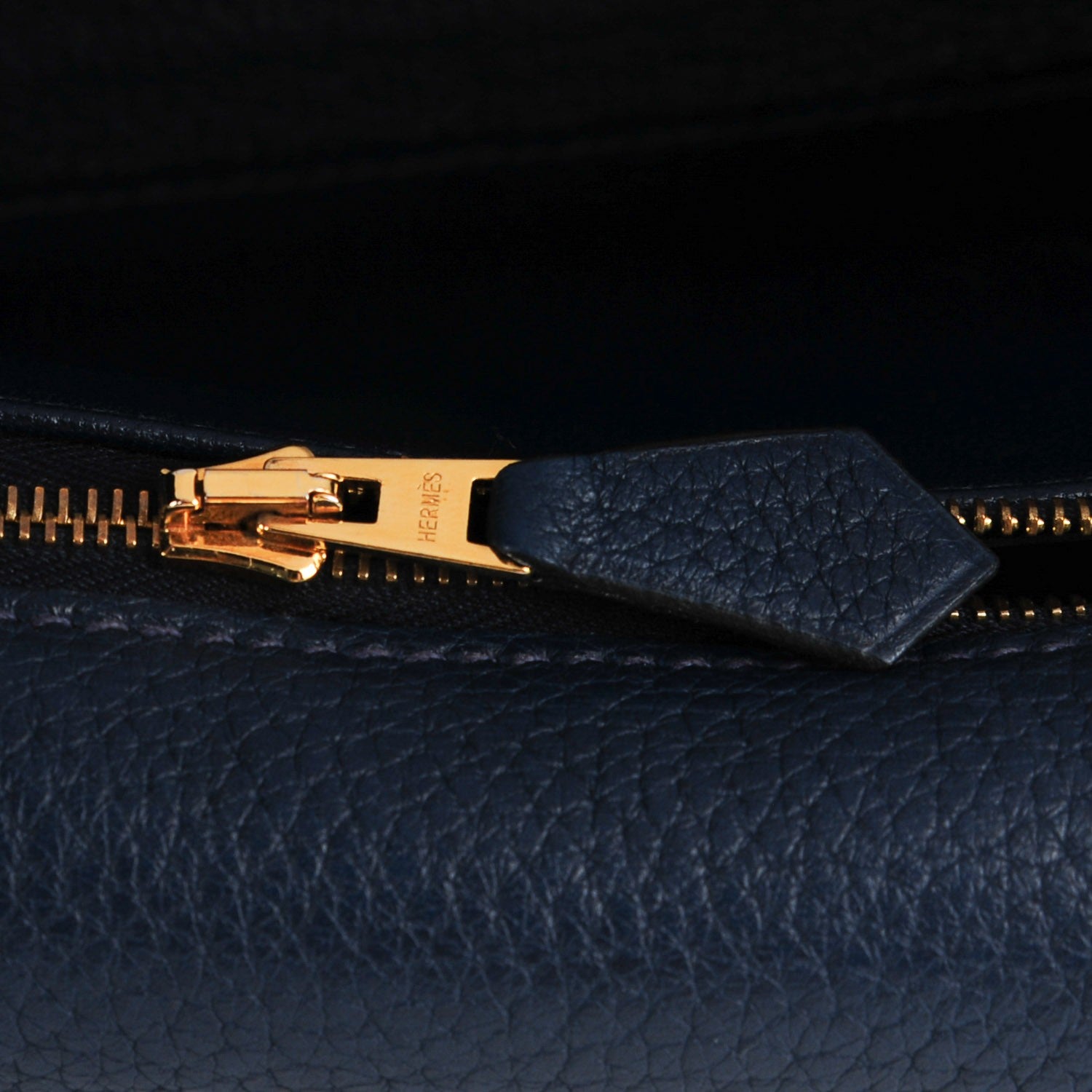 Hermes Taurillon Clemence Shoulder Kelly 40 Bleu De Malte 10 of 21