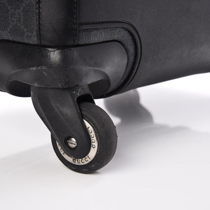 Gucci GG Supreme Monogram Four Wheel Carry On Suitcase Black Grey 9 of 11