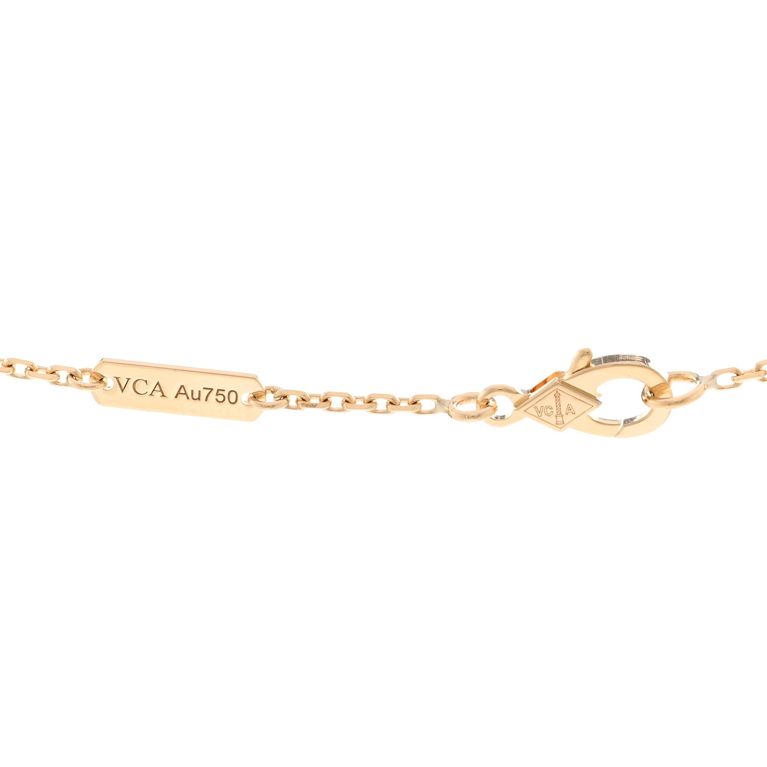 Van Cleef & Arpels 18K Yellow Gold Black Onyx Vintage Alhambra Pendant Necklace 4 of 5