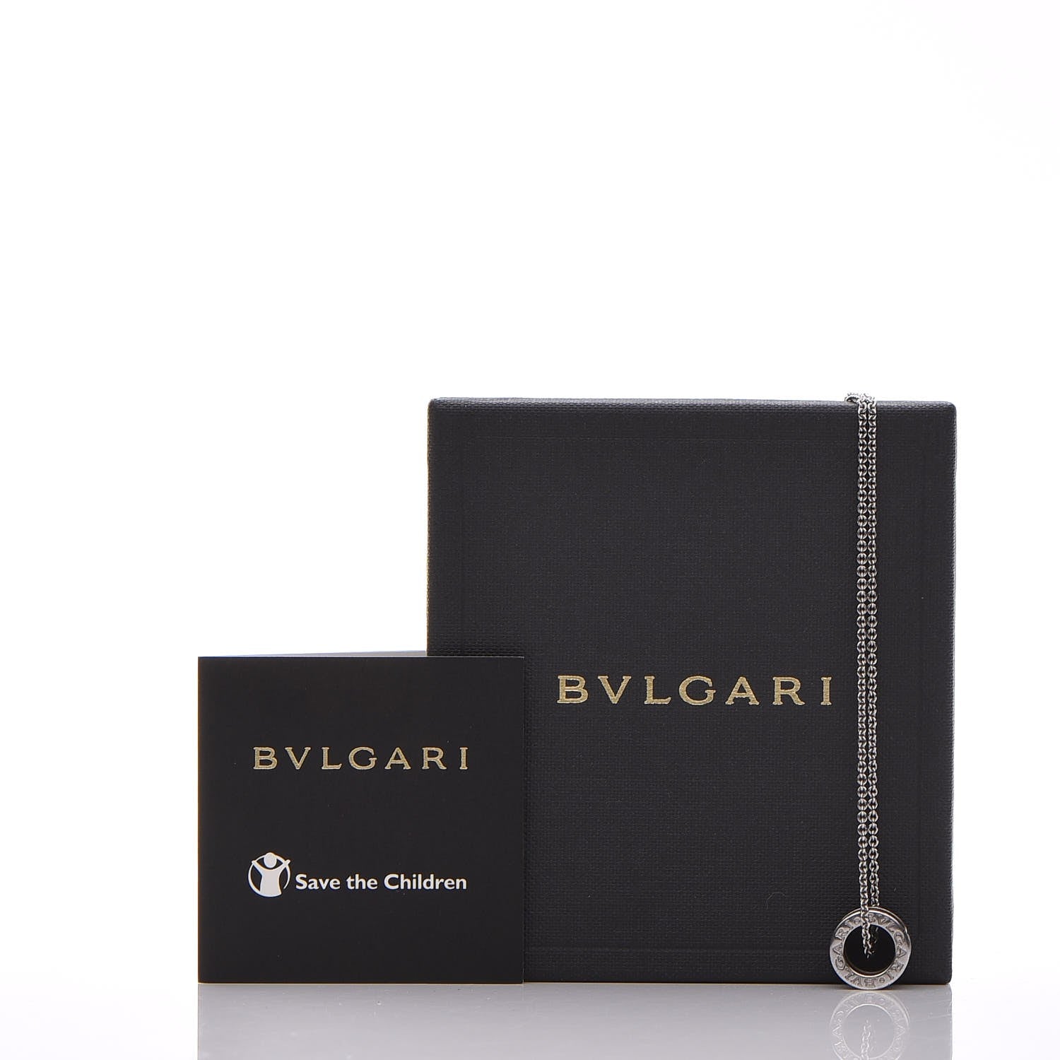 Bulgari Sterling Silver Ceramic Save The Children Pendant Necklace 11 of 11