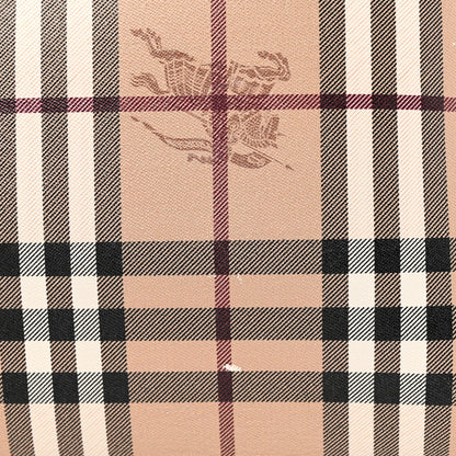 Burberry Grainy Calfskin Haymarket Check Medium Reversible Tote Mid Camel 18 of 18