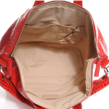 Givenchy Calfskin Crocodile Embossed Large Nightingale Red 5 of 9