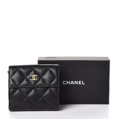 Chanel Caviar Quilted Compact French Flap Wallet Black 8 of 8