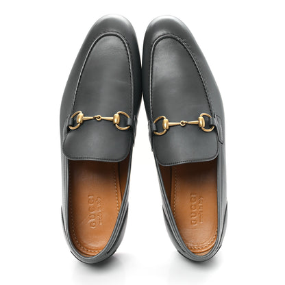 Gucci Calfskin Horsebit Mens Jordaan Loafers 11.5 Graphite Grey 2 of 10