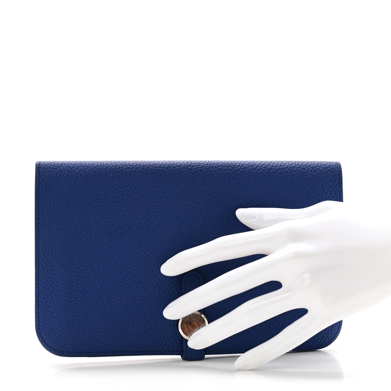 Hermes Togo Dogon Duo Wallet Bleu Electrique 2 of 8