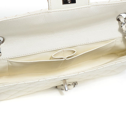 Chanel Caviar Quilted East West Flap White 5 of 8
