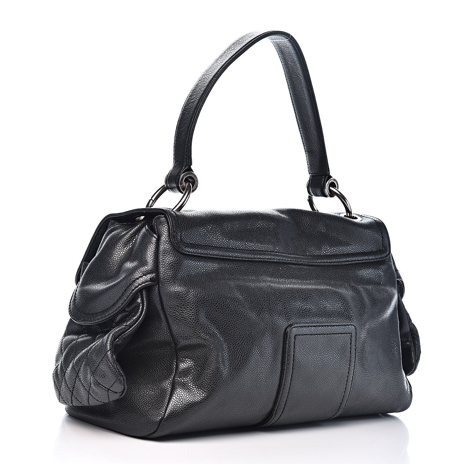 Chanel Caviar Quilted Mademoiselle Satchel Black 3 of 16