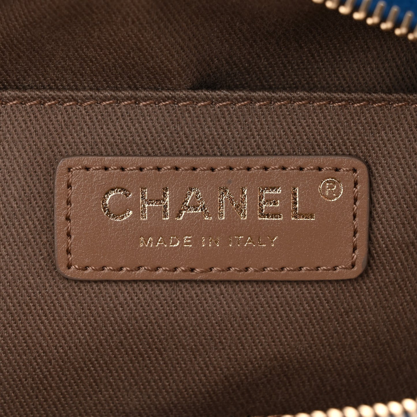 Calfskin Casual Trip Waist Bag Blue