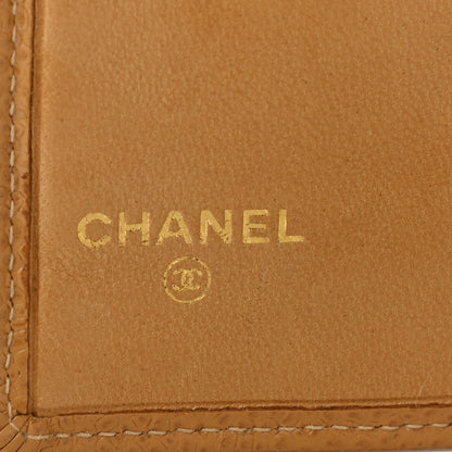 Chanel Caviar Diamond Stitched French Wallet Beige 6 of 7