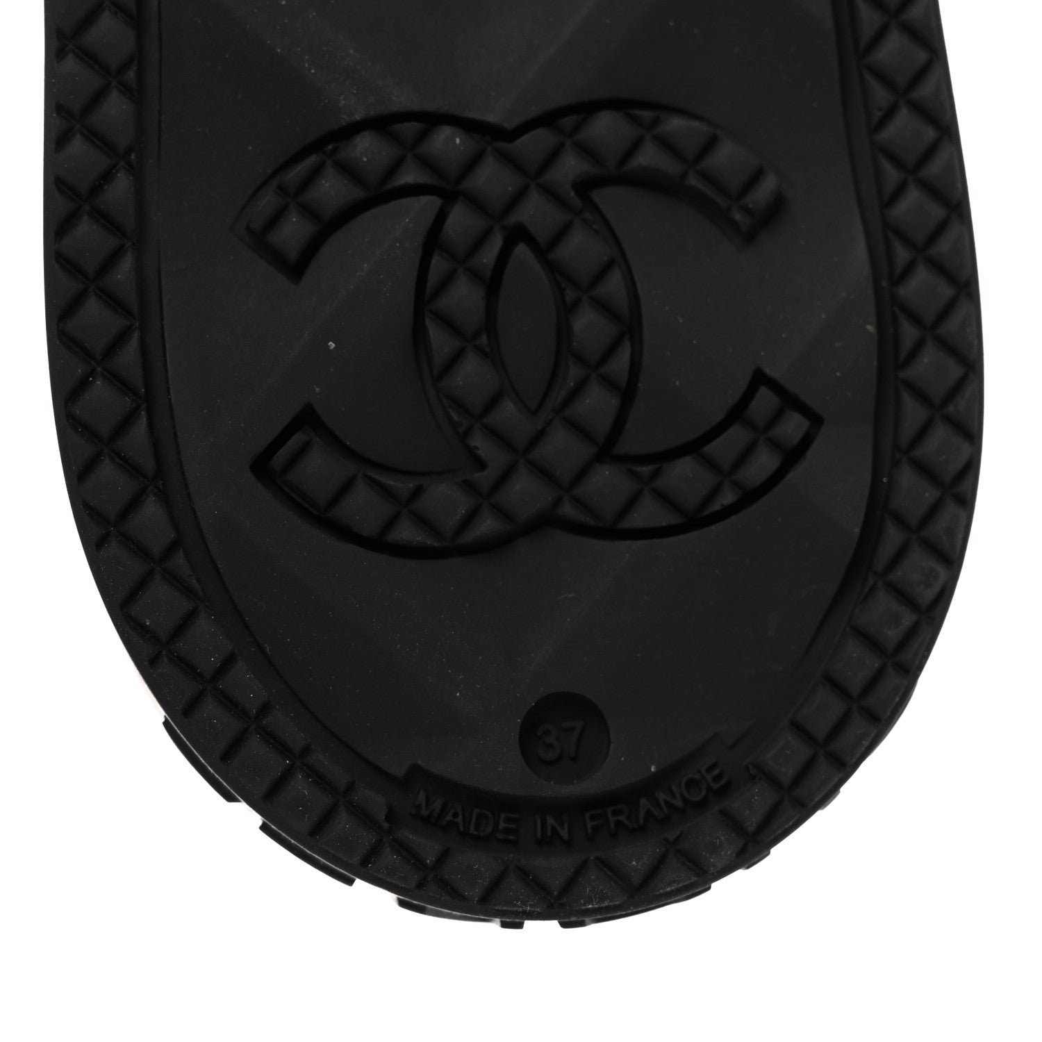 Chanel Caoutchouk CC High Boots 37 Black 6 of 8