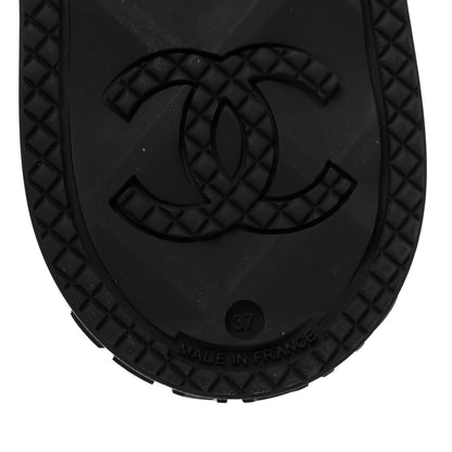 Chanel Caoutchouk CC High Boots 37 Black 6 of 8