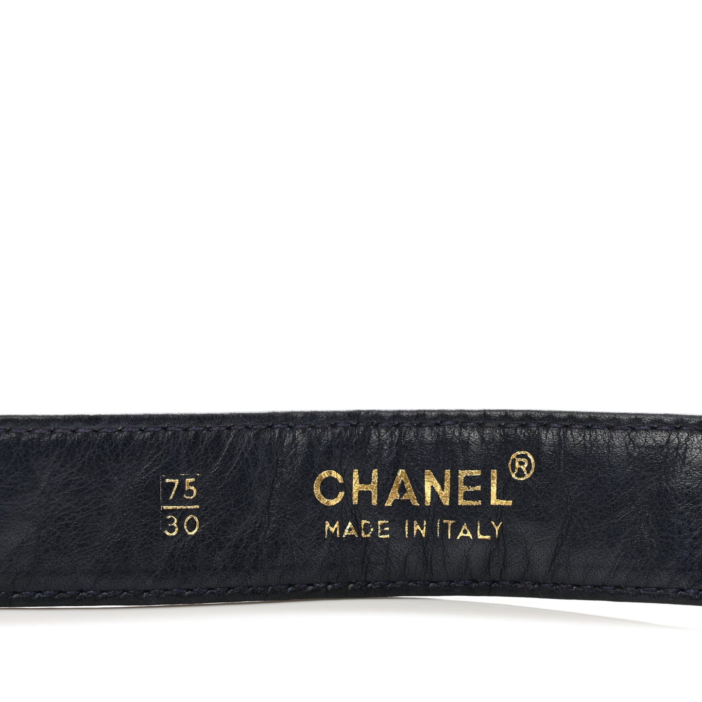 Calfskin Chain Belt 75 30 Navy
