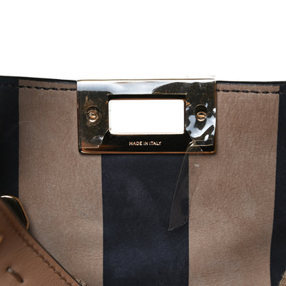 Fendi Vitello Seta Nabuk Pequin Medium Peekaboo X-Lite Cuoio Tabacco Moro 6 of 13