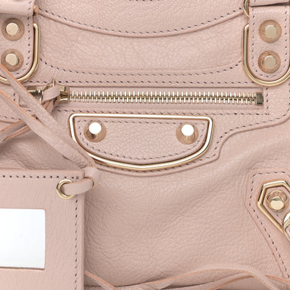 Balenciaga Chevre Gold Metallic Edge Hardware Mini City Rose Aubepine Bois de Rose 8 of 9