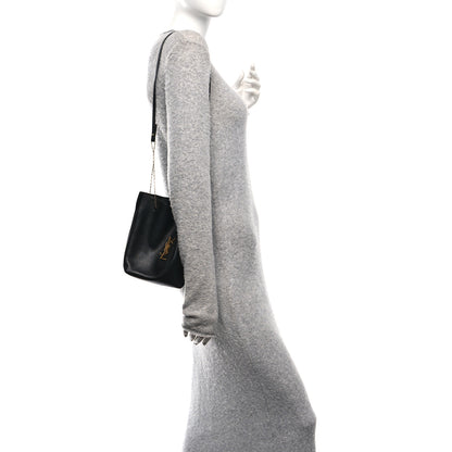 Saint Laurent Lambskin Pochon Shoulder Bag Black 2 of 9