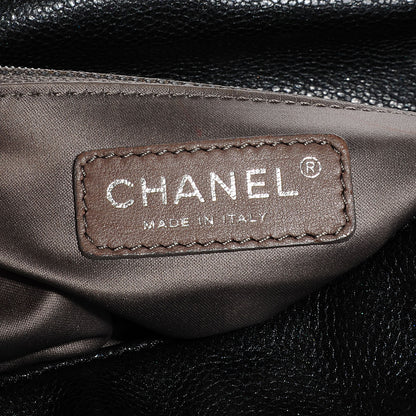 Chanel Glazed Caviar Quilted Mademoiselle Satchel Black 6 of 7