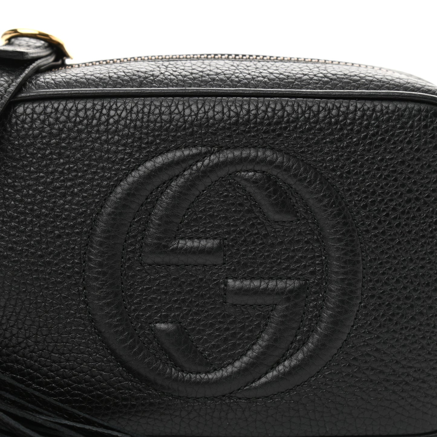 Pebbled Calfskin Mini Soho Disco Bag Black
