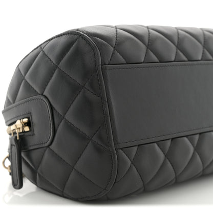 Chanel Lambskin Quilted Mini Bowling Bag Black 9 of 10