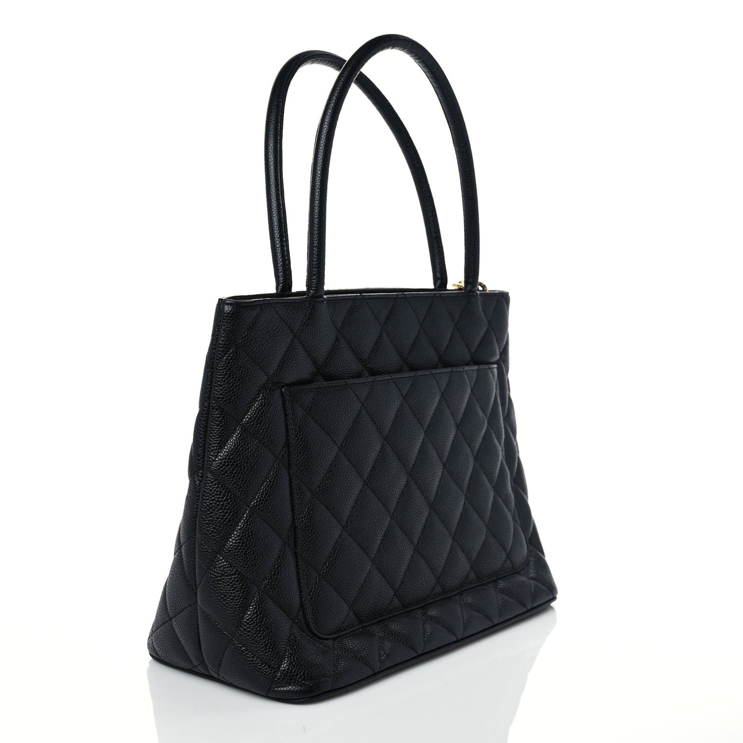 Caviar Quilted Medallion Tote Black