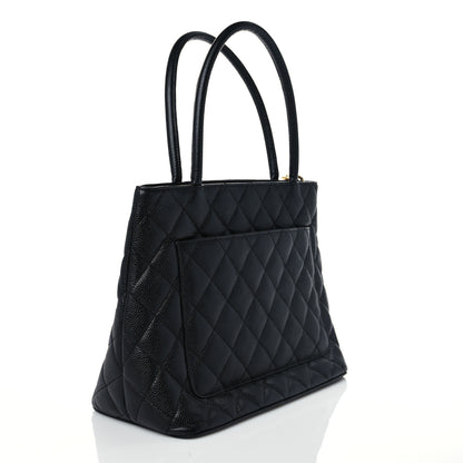 Chanel Caviar Quilted Medallion Tote Black 3 of 9
