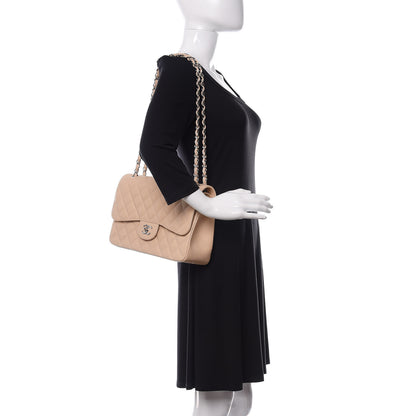Chanel Caviar Quilted Jumbo Double Flap Beige Clair 2 of 11