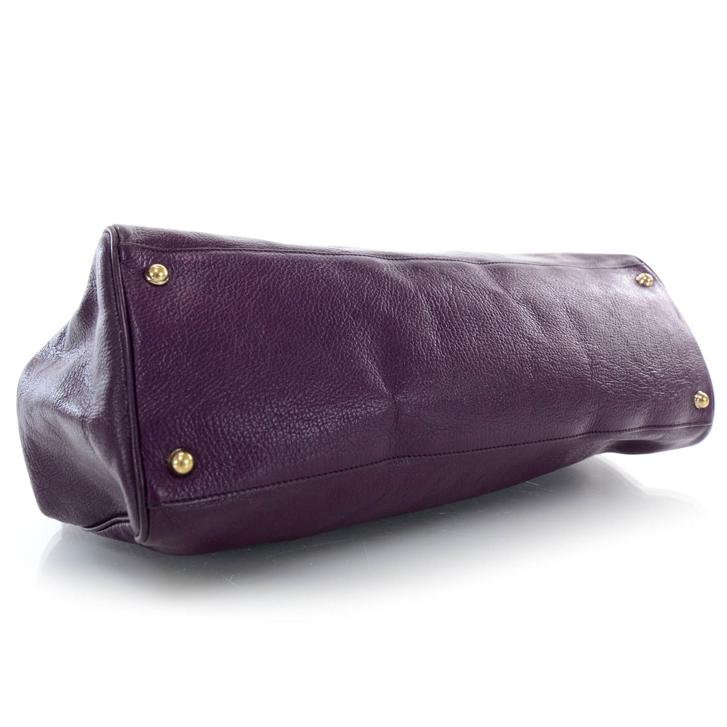 Leather Blondie Satchel Purple