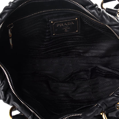 Prada Nappa Gaufre Shopping Satchel Black 6 of 10