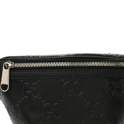 Gucci Calfskin GG Tennis Embossed Belt Bag Black 8 of 12