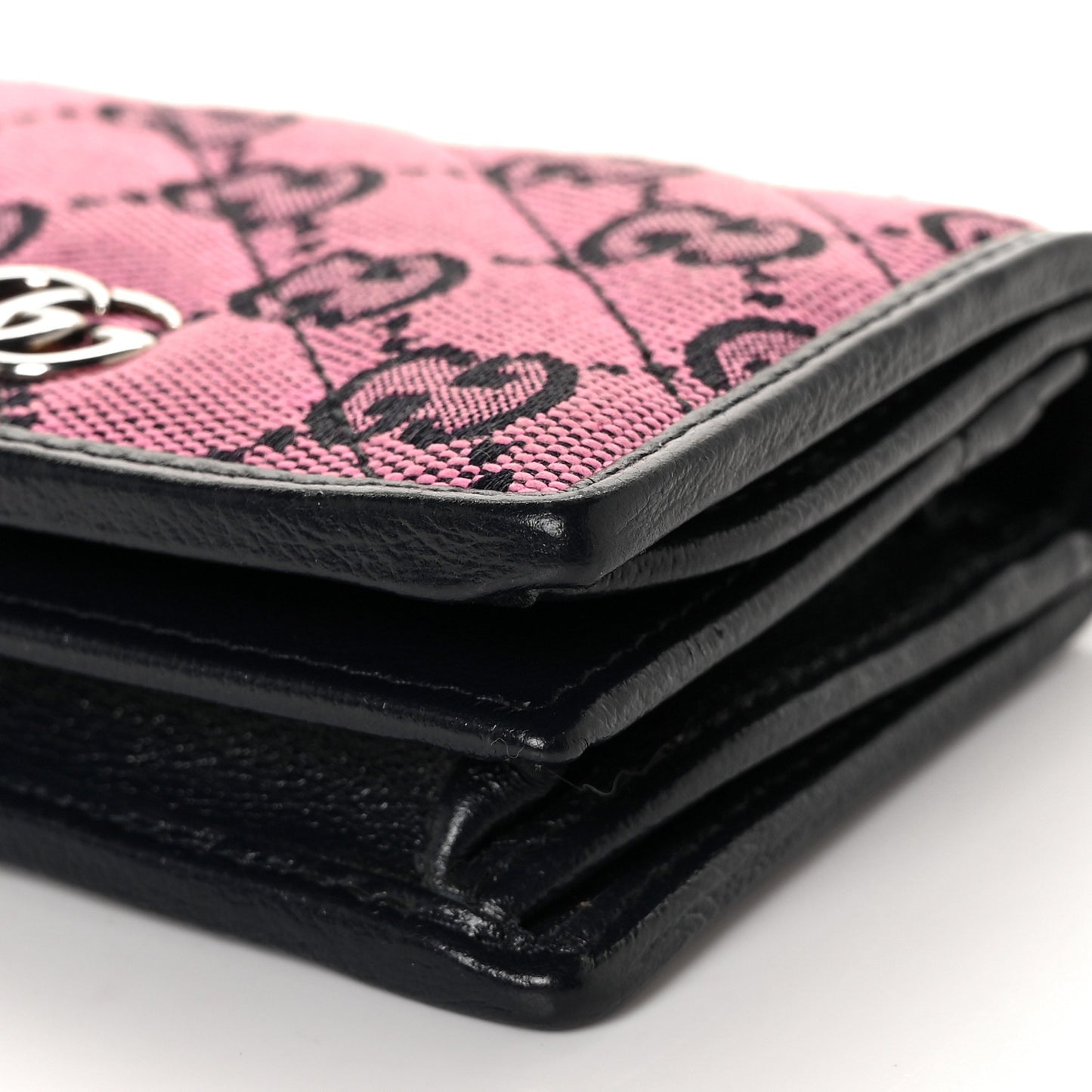 Monogram Multicolor Matelasse Diagonal GG Marmont Card Case Wallet Pink Blue