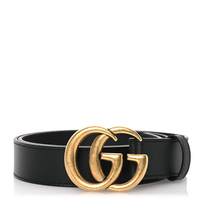 Gucci Plutone Calfskin Double G 30mm Belt 80 32 Black 1 of 7
