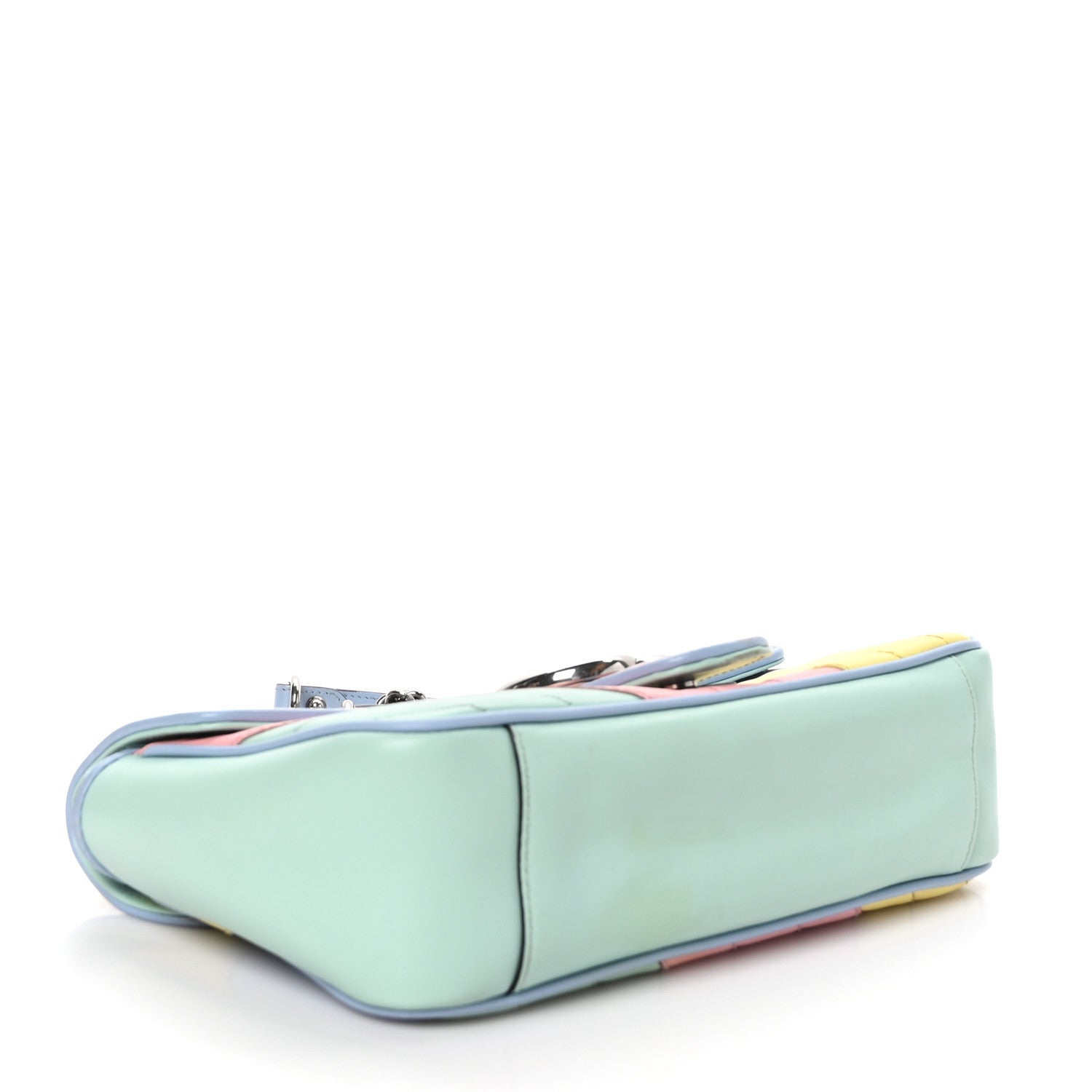 Gucci Calfskin Matelasse Diagonal Small GG Marmont Shoulder Bag Multicolor Pastel 4 of 11