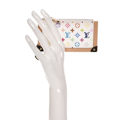 Louis Vuitton Monogram Multicolor Key Pouch White 2 of 10