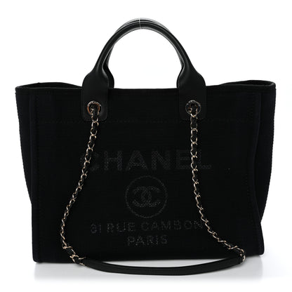 Chanel Mixed Fibers Small Deauville Tote Black 1 of 11