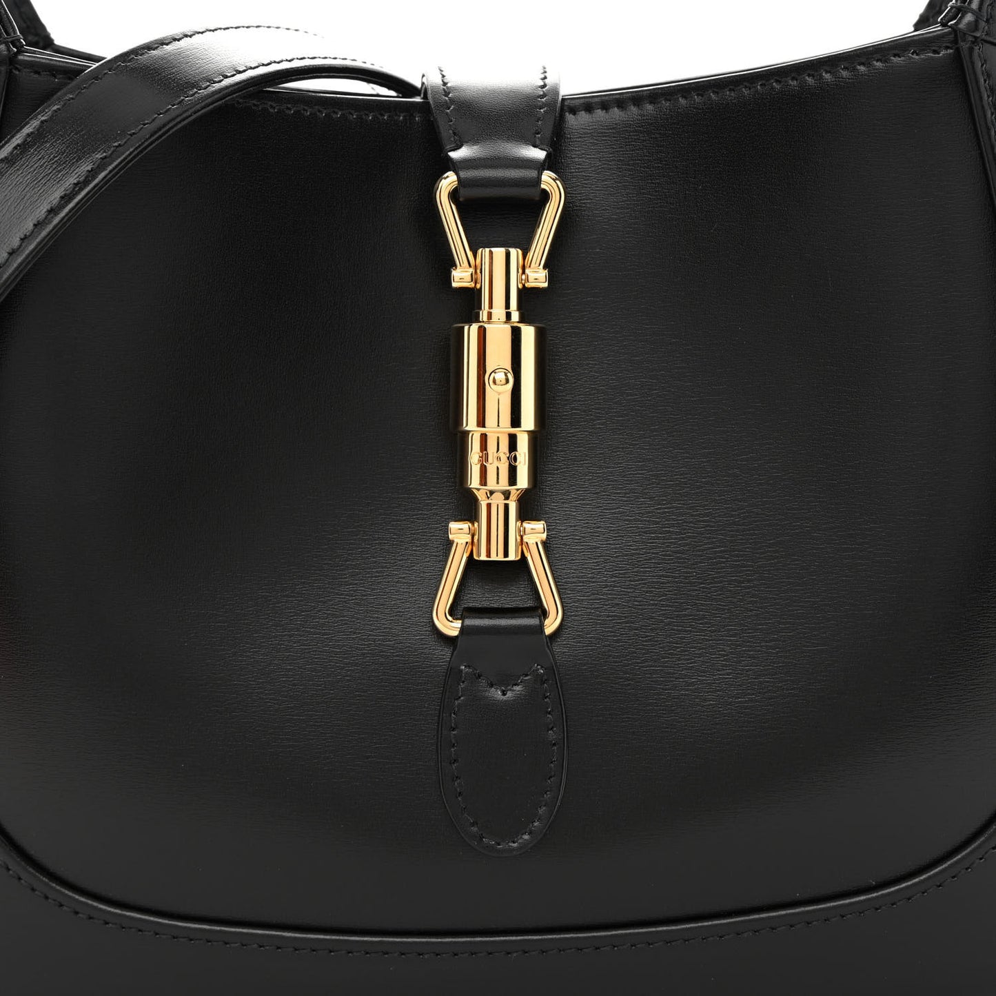 Boarded Dyana Lux Calfskin Small Jackie 1961 Hobo Black