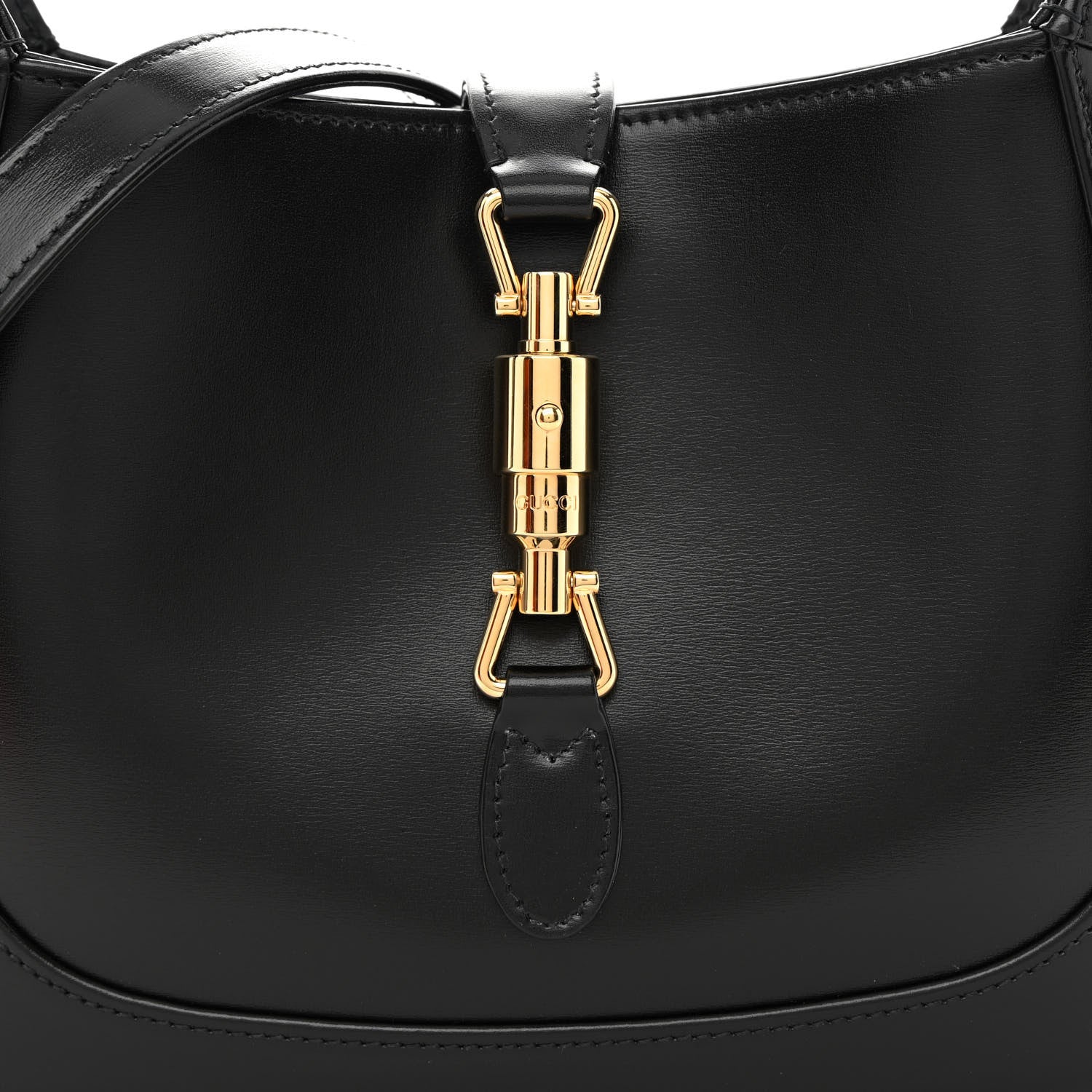 Gucci Boarded Dyana Lux Calfskin Small Jackie 1961 Hobo Black 8 of 12
