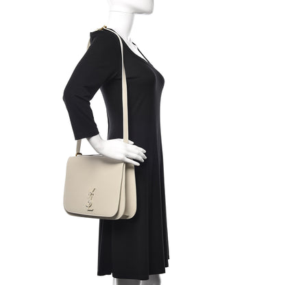 Saint Laurent Smooth Calfskin Monogram Medium Spontini Satchel White 2 of 10