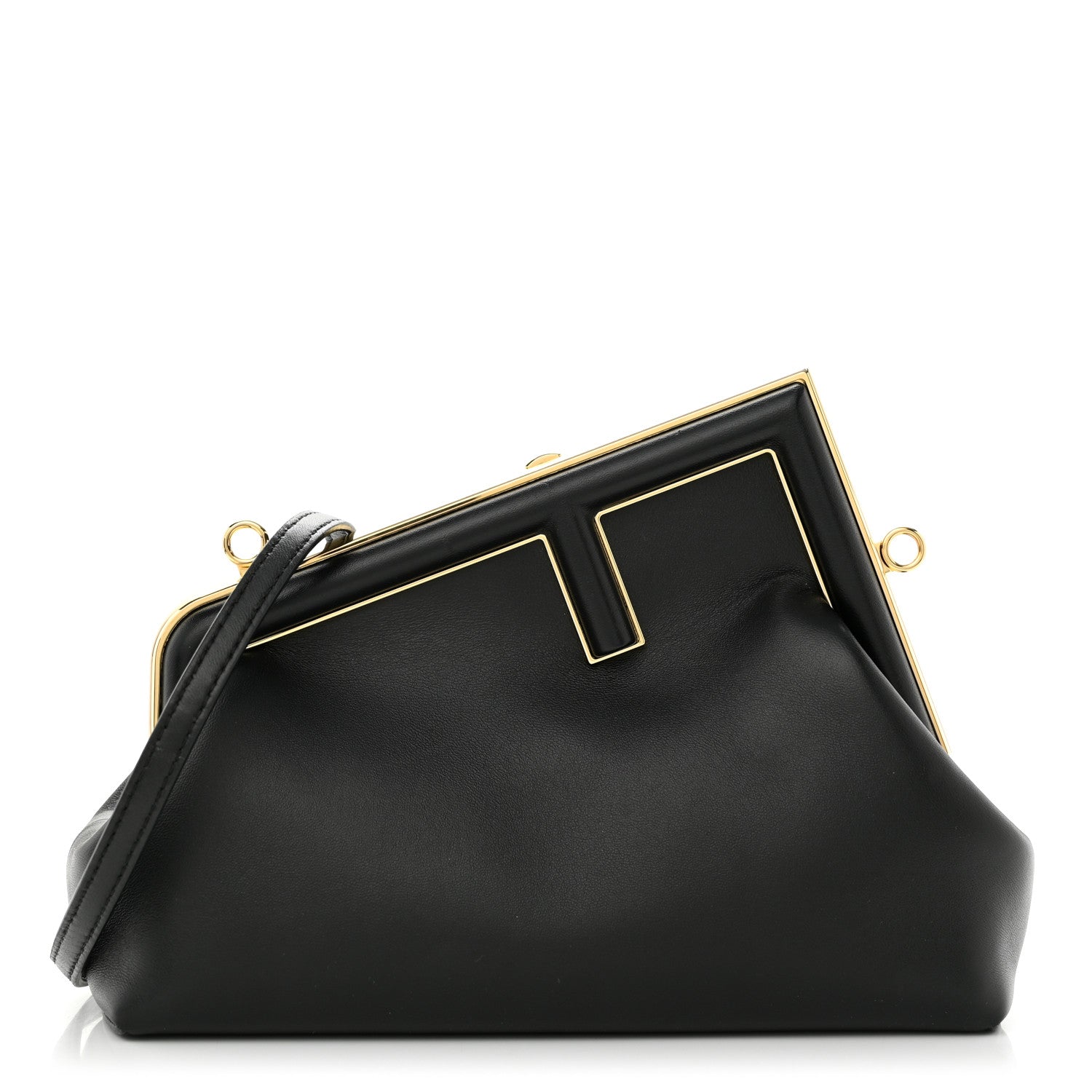 Fendi Shiny Nappa Small Fendi First Black 1 of 10