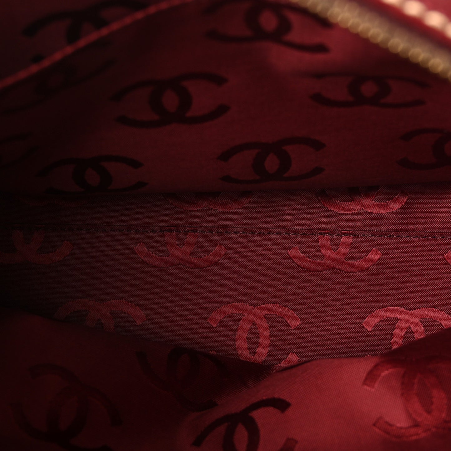Calfskin Contrast Stitch Surpique Bowler Red