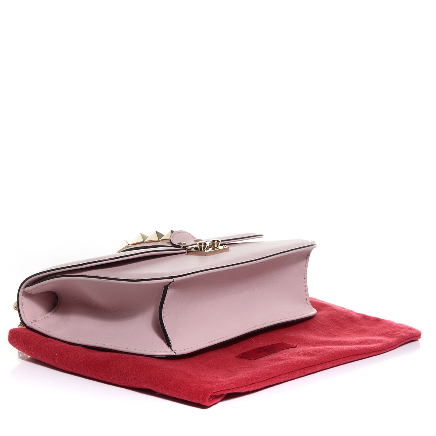 Valentino Garavani Vitello Medium Glam Lock Rockstud Flap Water Rose 3 of 8