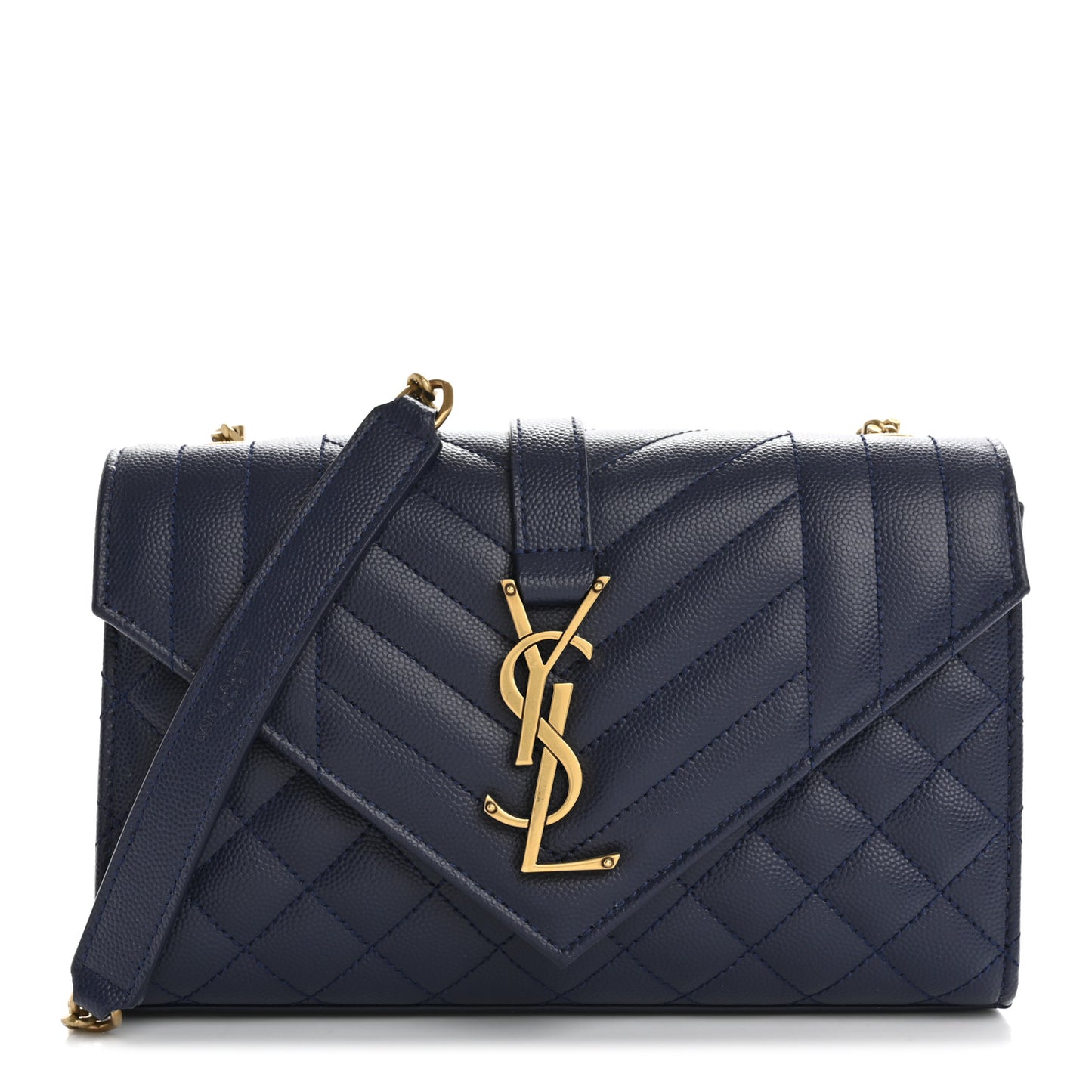 Grain De Poudre Textured Mixed Matelasse Triquilt Small Monogram Satchel Blue Charron