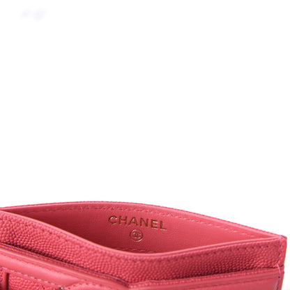 Chanel Caviar Quilted Filigree Card Holder Pink 6 of 11