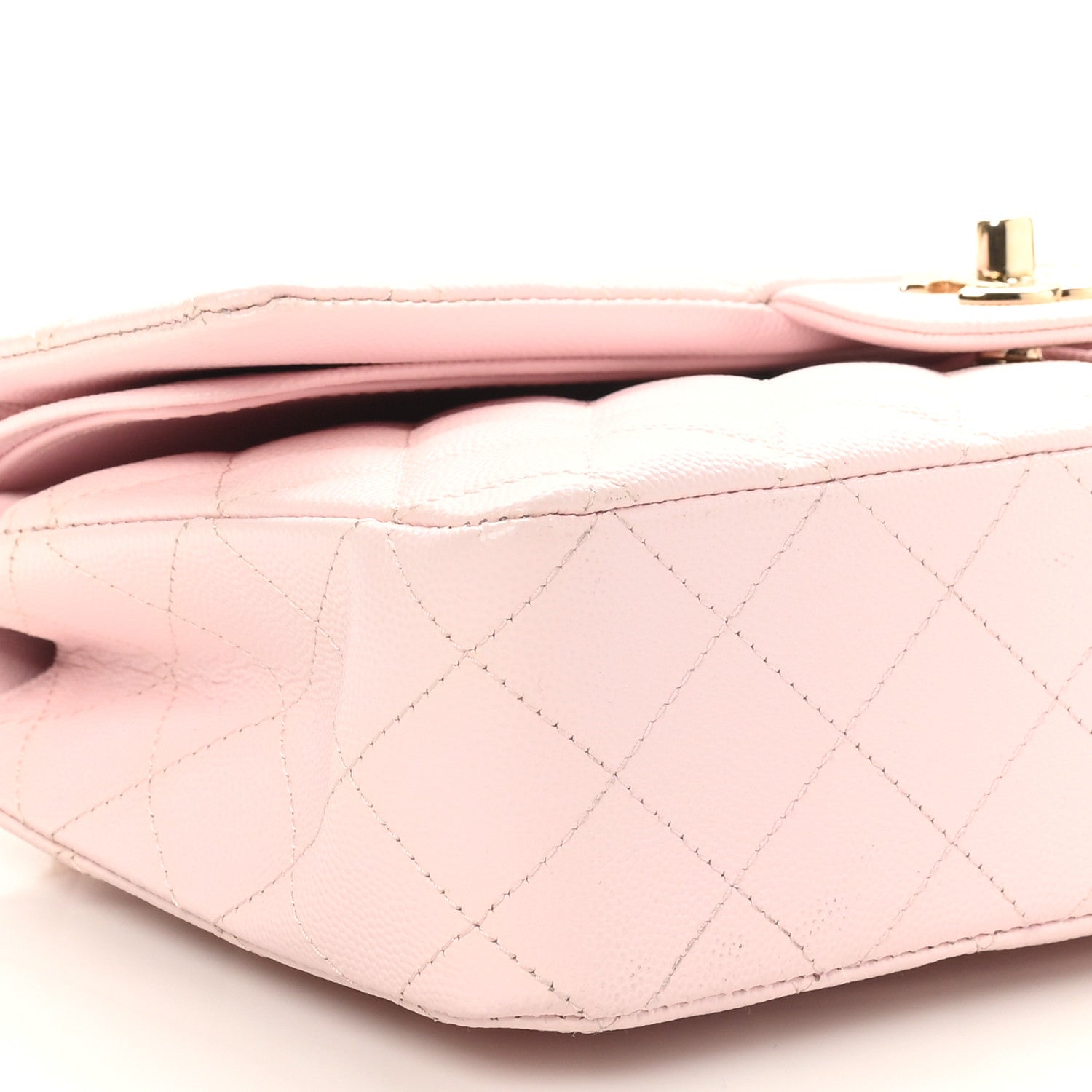 Chanel Caviar Quilted Medium Double Flap Light Pink 9 of 10