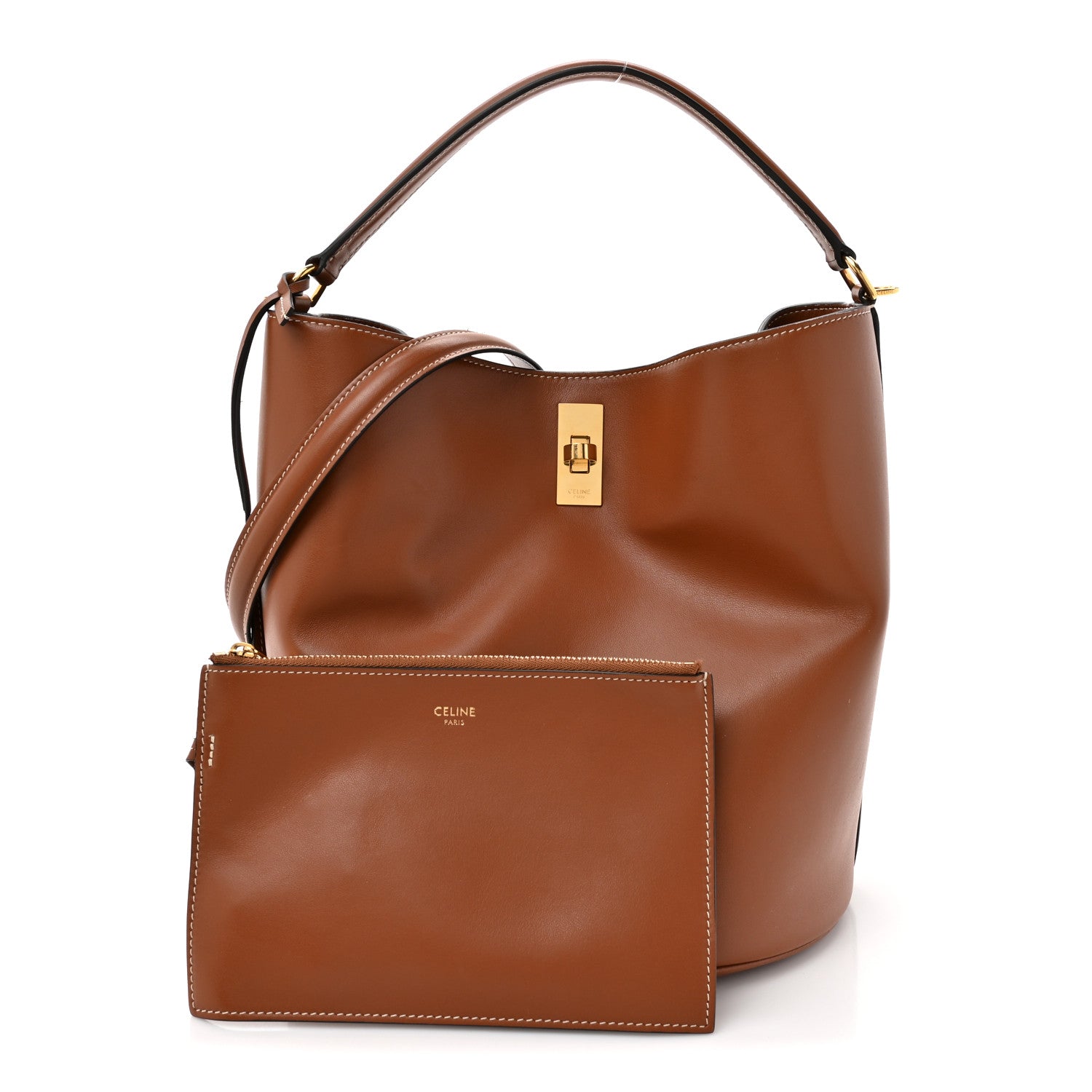 Celine Smooth Calfskin Bucket 16 Bag Tan 3 of 11