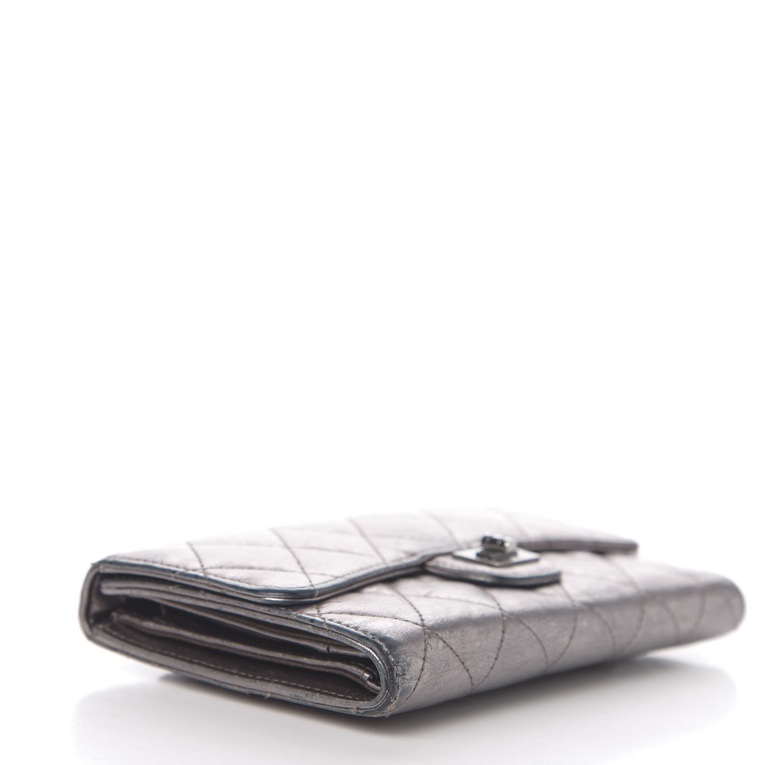 Chanel Metallic Aged Calfskin Quilted Reissue Long Flap Wallet 3 of 9